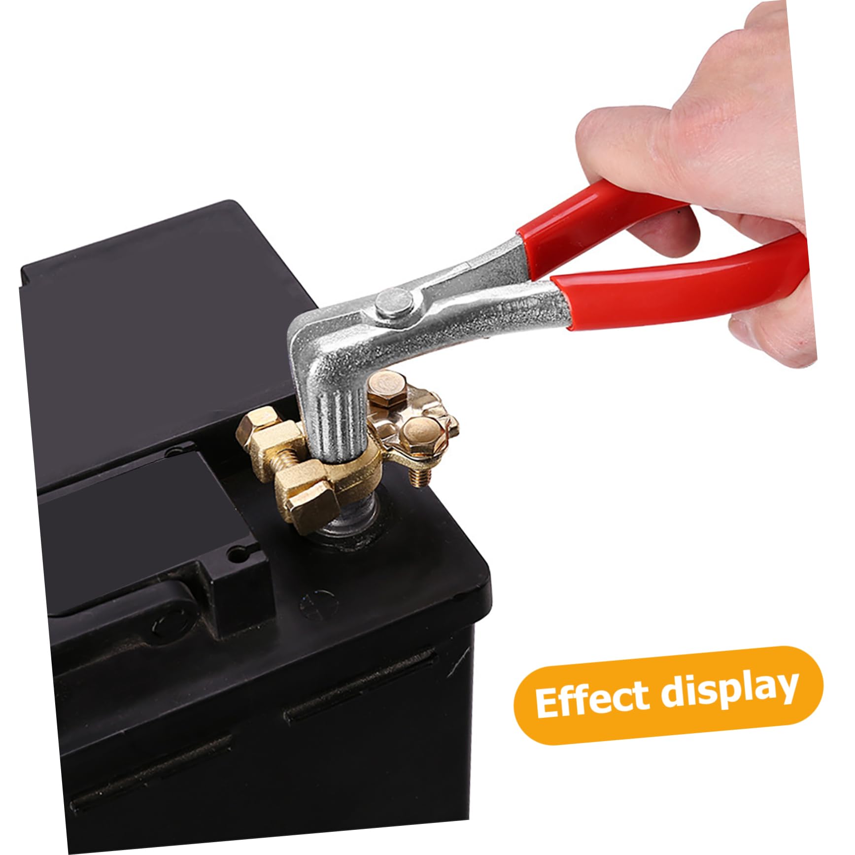 Amosfun Pince à Batterie Portable en Acier Robuste pour Cosse Batterie Voiture, Outil de Réparation Facile à, pour Réparation Automobile