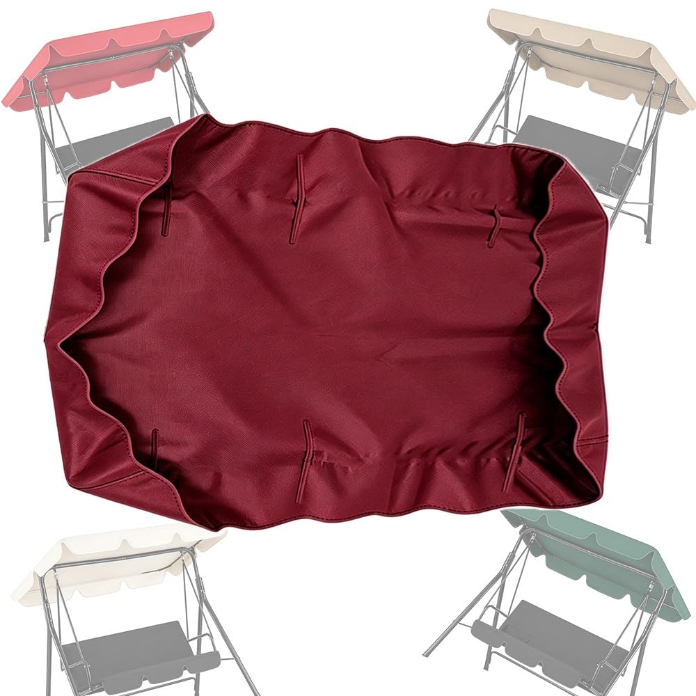 Toldo impermeable de repuesto para columpio de exterior, se adapta a columpios de porche de 69, 78 y 98 pulgadas, banco perfecto para protección contra todo tipo de clima (enterrar 250 x 185 cm)