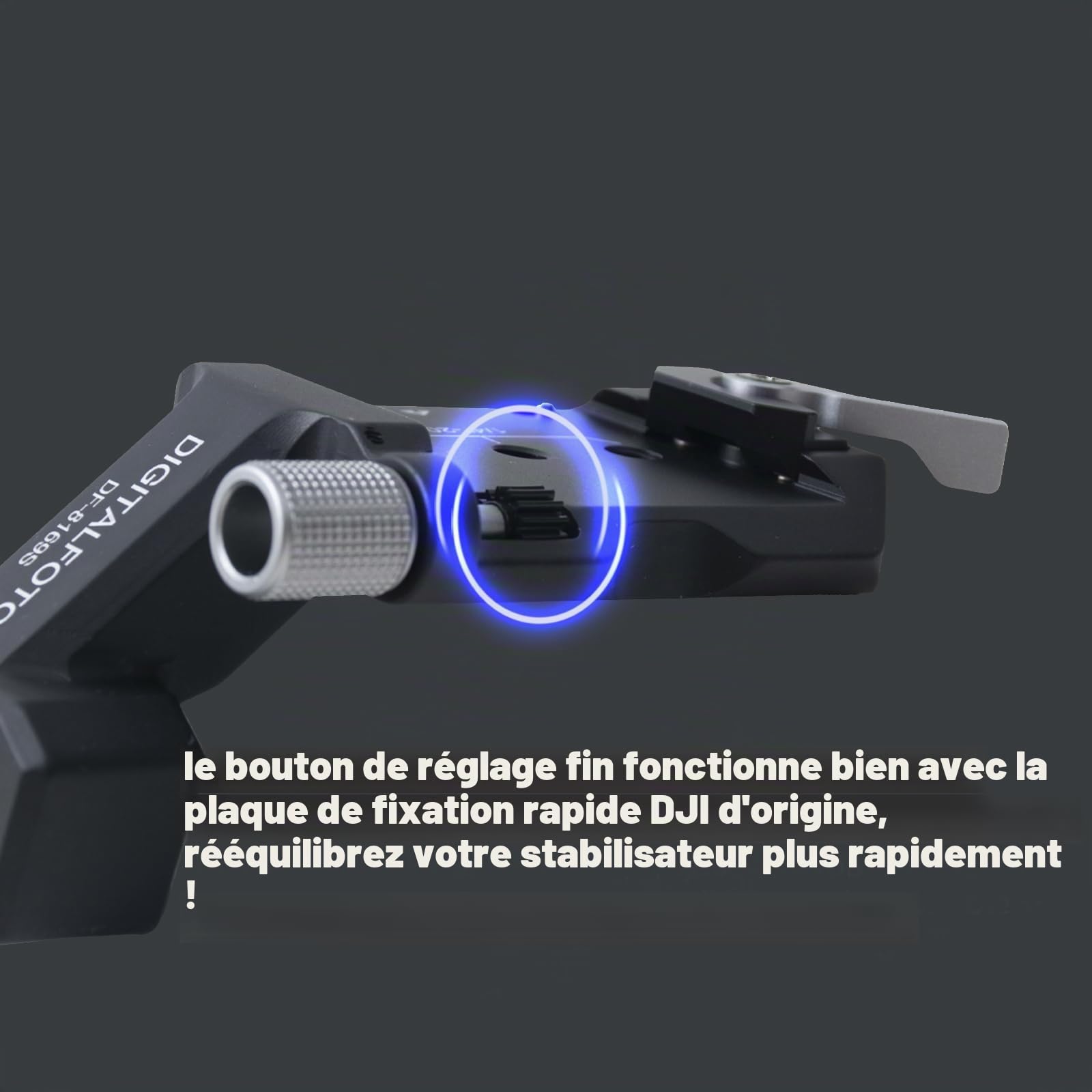 DF DIGITALFOTO RS3 Portrait, Support de Caméra Vertical RS3 2e Génération Amélioré, Compatible avec DJI Ronin RS2/RS3/RS3Pro, pour la Prise de Vue sur Les Réseaux Sociaux (IG, Youtube Shorts, Reels