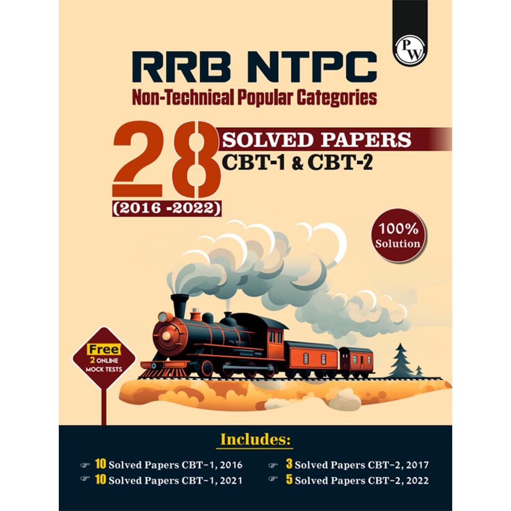 PW RRB NTPC 28 Previous Year Solved Papers CBT - I & 2 (2016-2022) English Medium [Paperback] PW