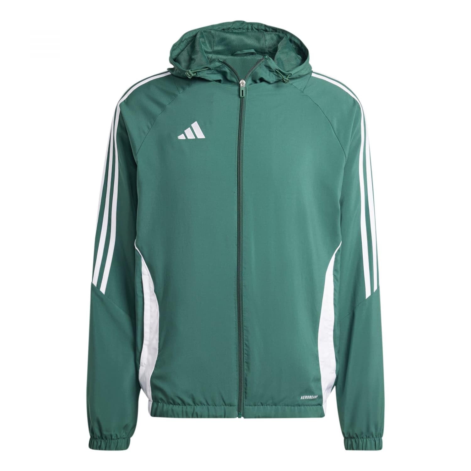 adidas Men's Tiro24 Windbreaker Coat, team dark green/white, XXL