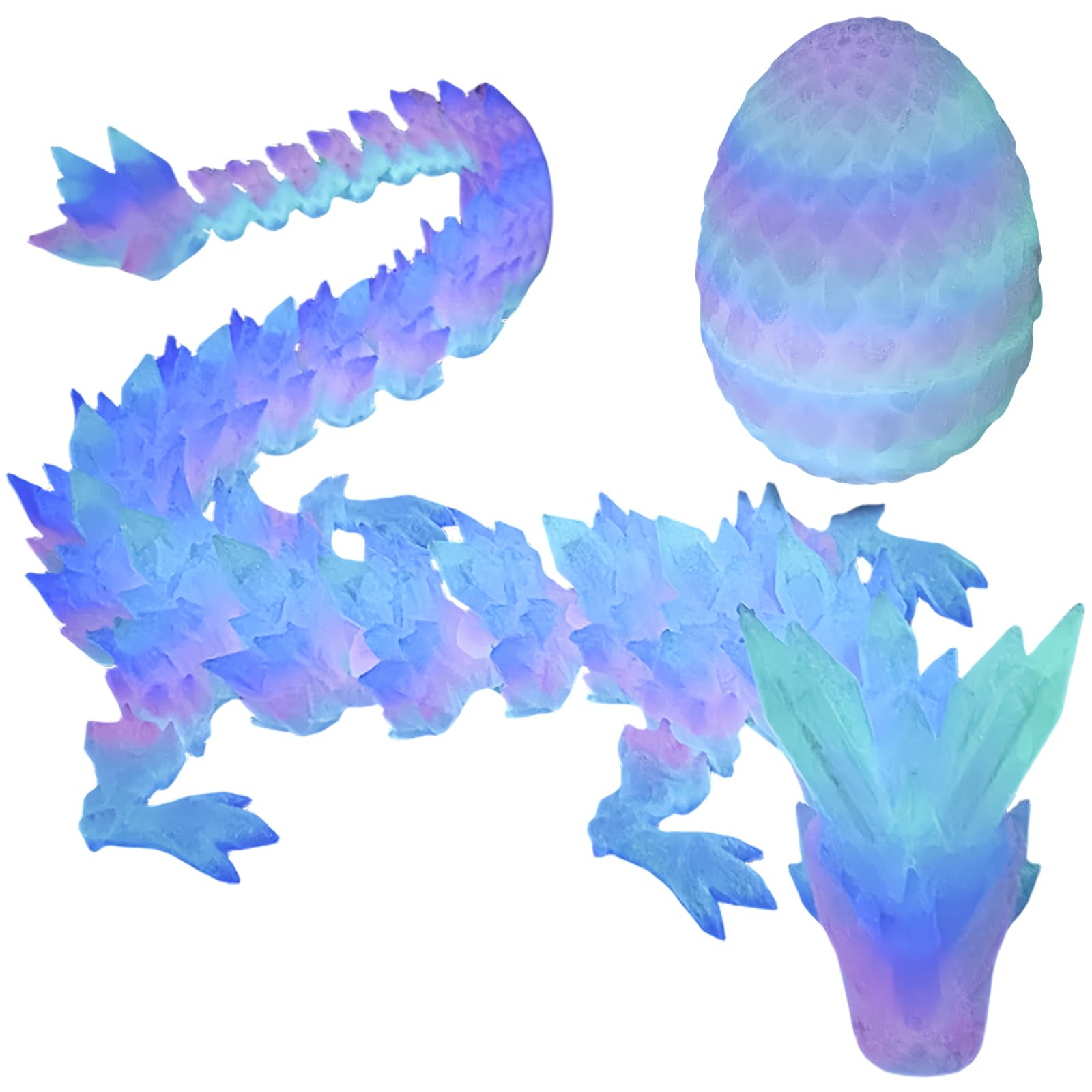 AWAVM 3D Printable Dragon Egg, Toy Surprise Dragon Egg, Gift for Adults and Children, Removable Figurine, Fully Articulated Crystal, Articulated Flexible - Autism, Easter Christma