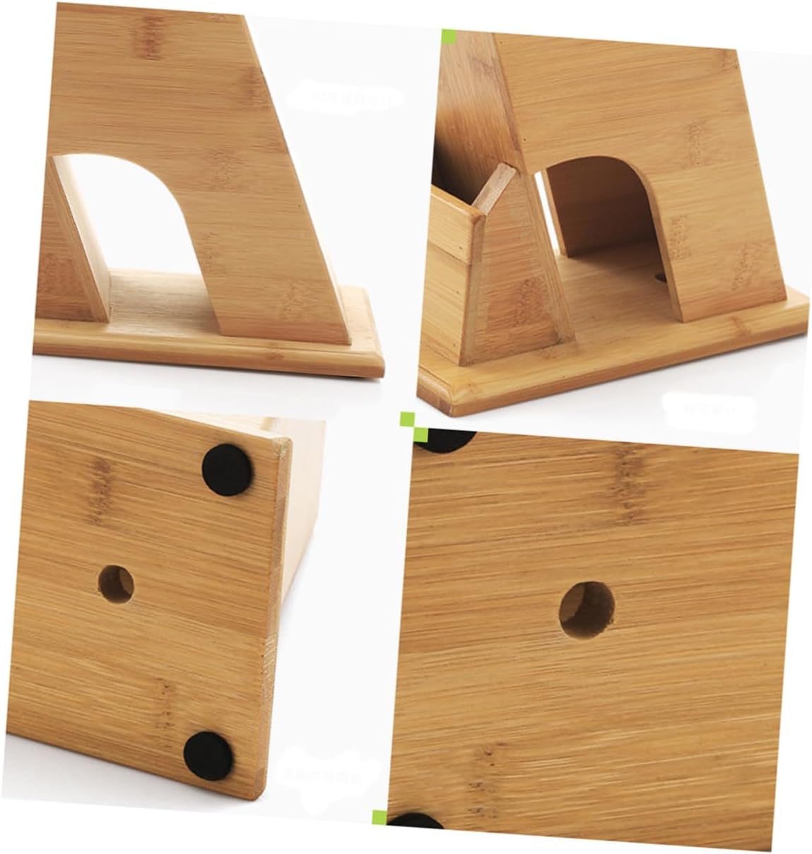Bamboo Knife Holder Rack Multi-Functional Kitchen Storage Organizer Adjustable Design for Utensils Natural Bamboo Slope Structure for Home and Professional Chefs