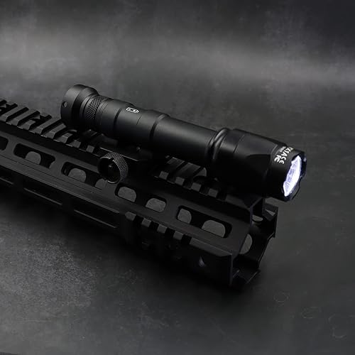 Miniatura 9 de LThyzszb Luz blanca LED M600C con luz estroboscópica para rifle de arma, con interruptor de presión remoto, luz táctica de 400 lúmenes, color marrón