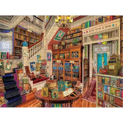 White Mountain Rompecabezas de 1000 Piezas Biblioteca Divertida, Para Adultos y Familias, Piezas Grandes, 24"x30" miniatura 3