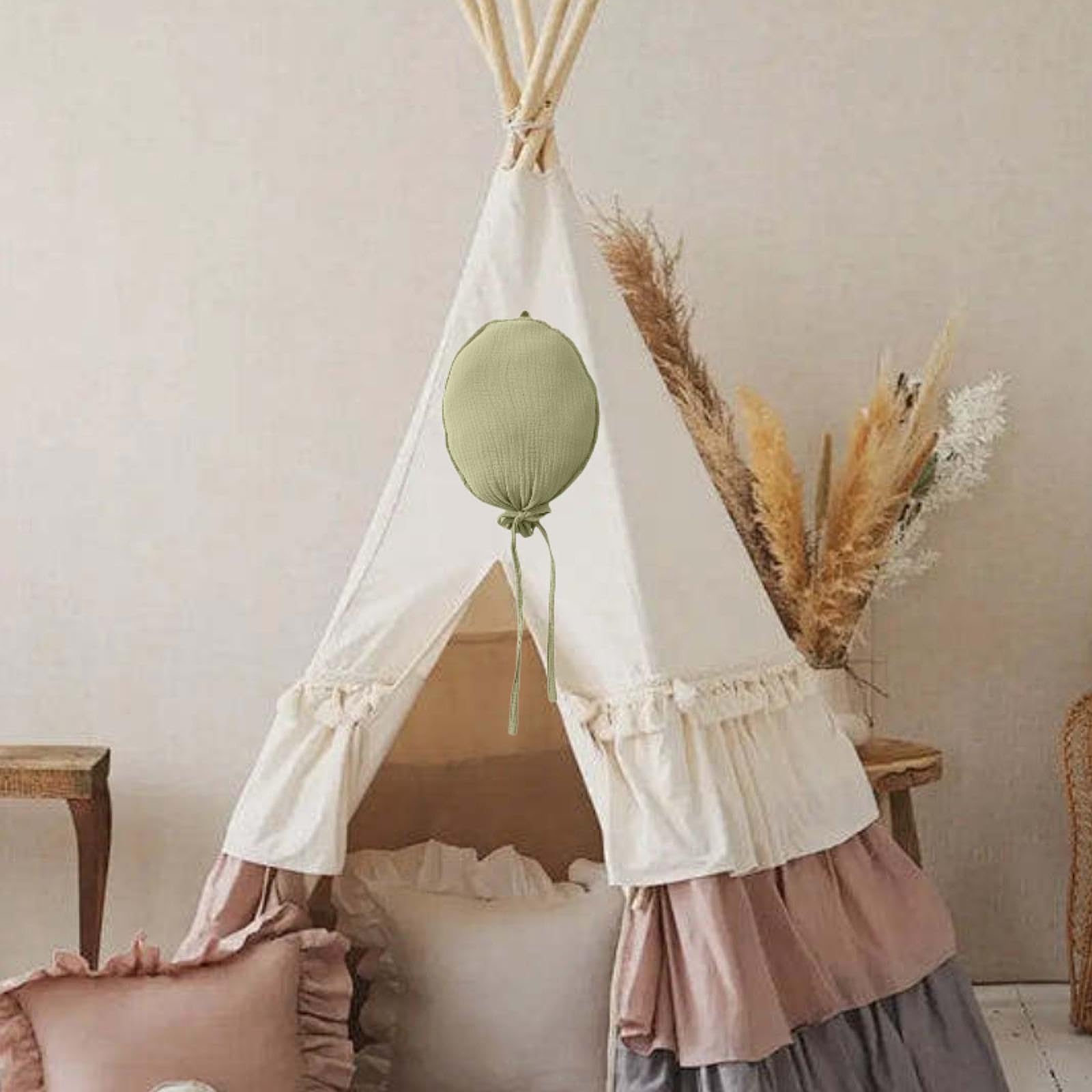 Palloncino Decorativo In Tessuto Rosa Harilla - 20x60 Cm, Appeso A Parete, Minimalista Per Feste E Foto