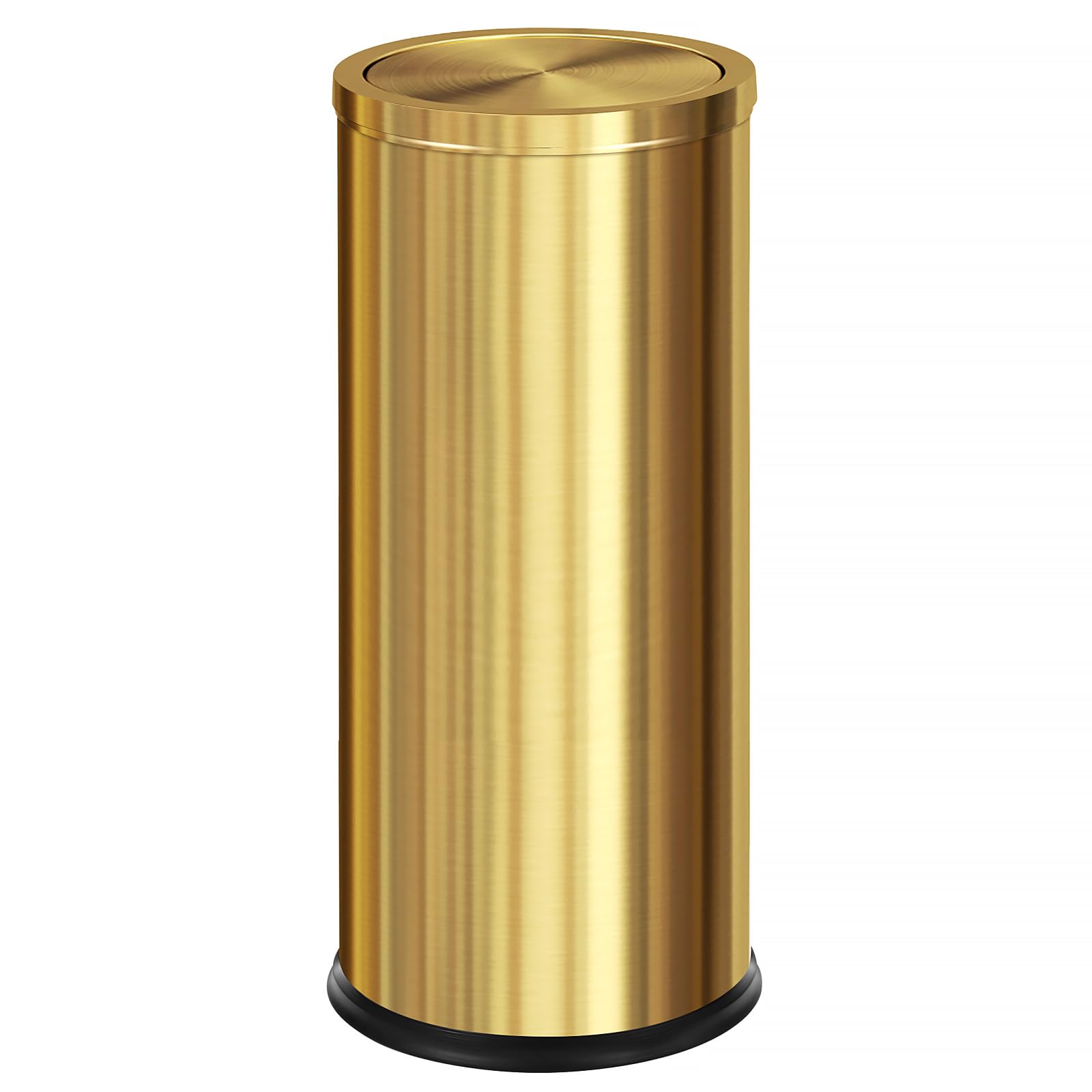 Brushed Gold Kitchen Trash Can with Swing Lid 7 8Gallon Stainess Steel Commercial Garbage Can Wastebaskets for Shopping