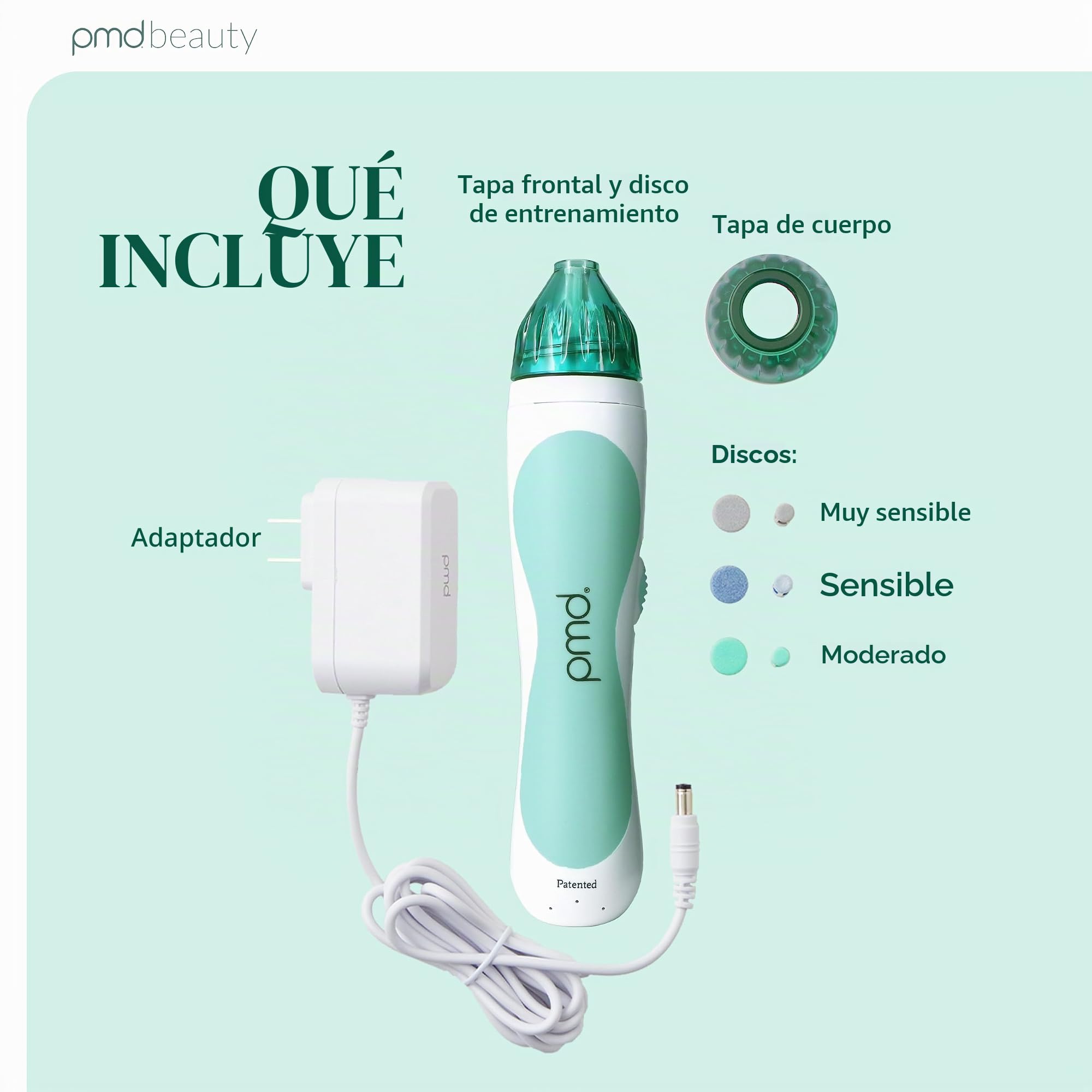 PMD Personal Microderm Classic - Máquina de microdermoabrasión en casa con kit para cara y cuerpo - Cristales exfoliantes y succión al vacío para piel fresca y radiante
