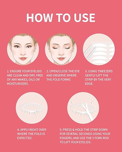 Miniatura 5 de Cinta para párpados, tiras levantadoras de párpados para párpados pesados con capucha y caídos, tiras correctoras instantáneas sin cirugía,