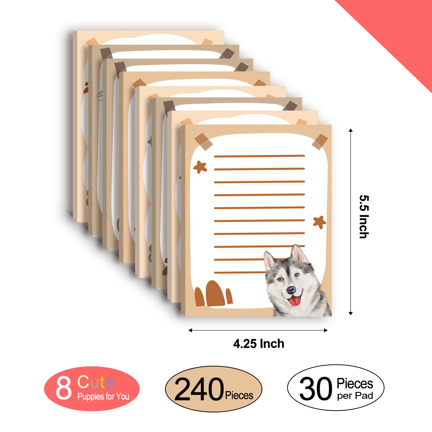 Notas Adhesivas Perro Salchicha - 440 Hojas Divertidas Para Oficina Y Casa