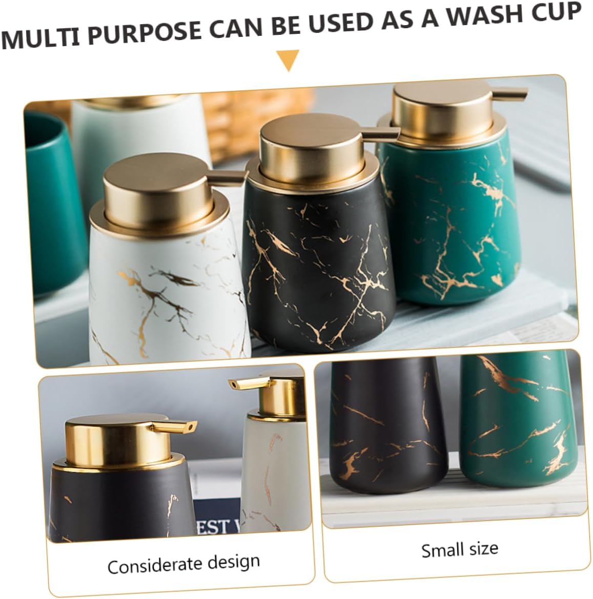 Mobestech Bathroom Toothbrush Holder Organizer Toothpaste Cup Soap Tray Wash Cup Dark Toiletry