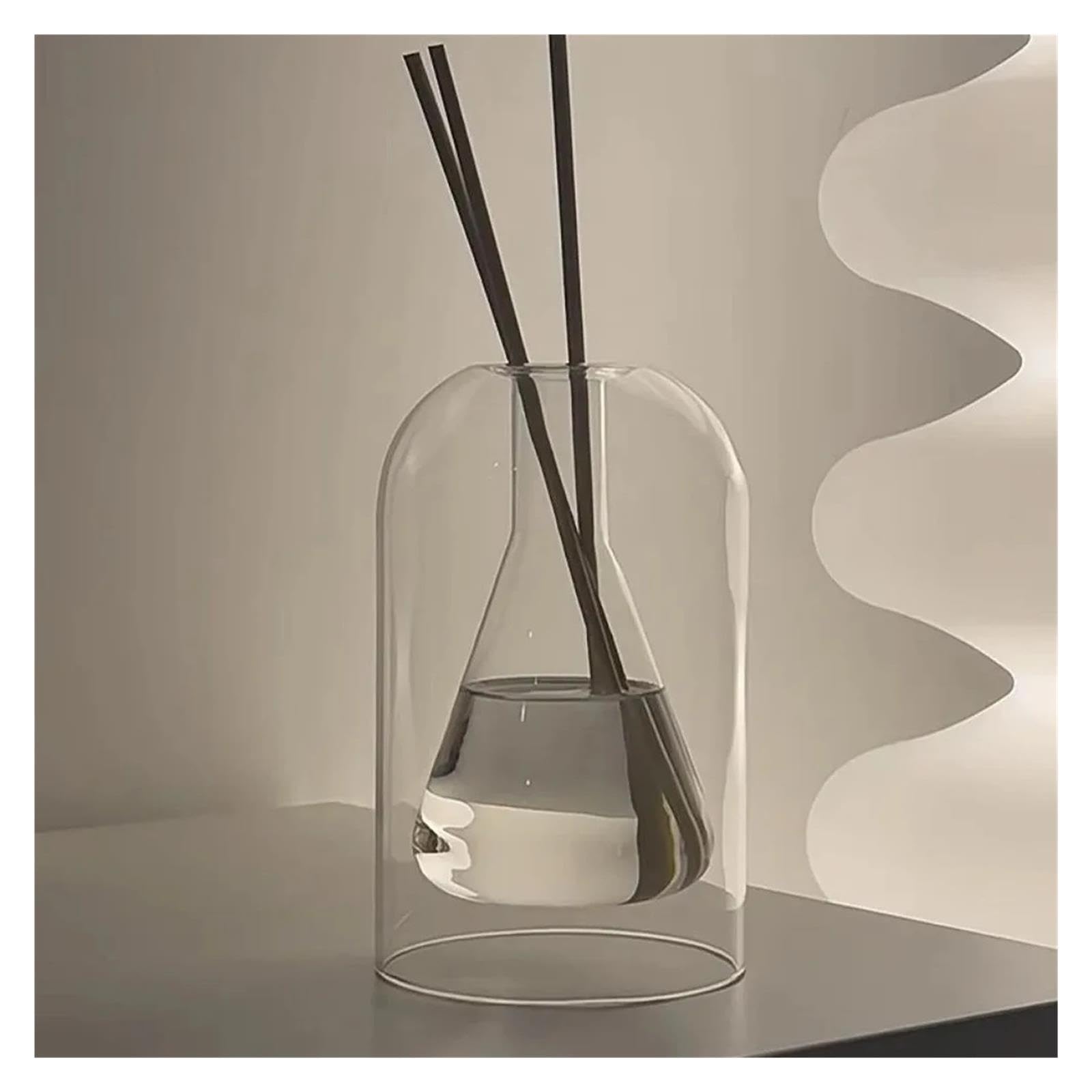 Botella difusora de láminas Vidrio Transparente Doble Capa