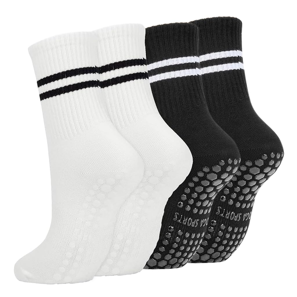 PROBEROS® 2 Pairs Yoga Socks for Women, Anti-slip, Anti-odor Cotton Compression Sport Sock Fashion Women,for Yoga, Pilates, Running PROBEROS® 2 Pairs Yoga Socks for Women, Anti-slip, Anti-odor Cotton Compression Sport Sock Fashion Women,for Yoga, Pilates, Running