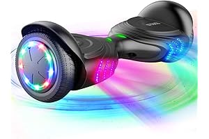 TOMOLOO UL2272 Certified Hoverboard with Music and LED Lights