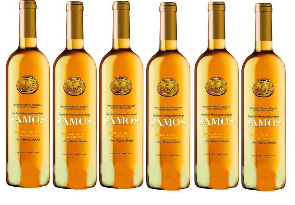 6 Flaschen Samos Likörwein Kourtaki a 750ml 15% Vol. (aus Muskattrauben) Greek Wine Doux + Space Riegel von Onlineshop Bormann