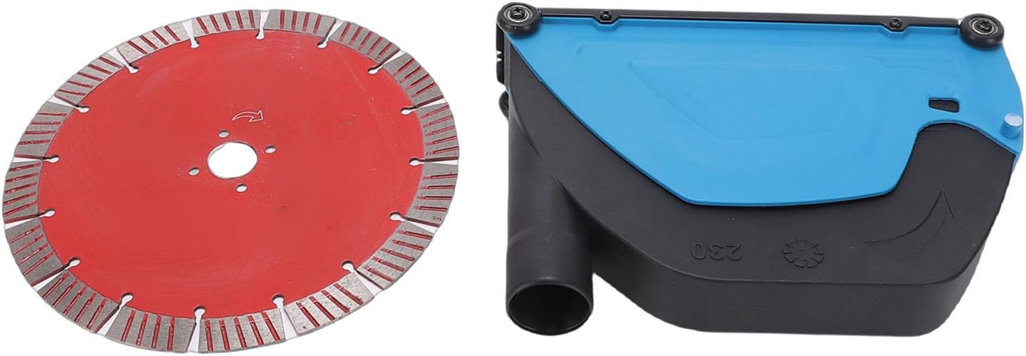 Pssopp Angle Grinder Dust Shroud, Power Tools Replacement Parts Shroud Dust Collector Attachment for 180 to 230 Type Angle Grinders Grinder, 9 Inch Saw Vane/Wing