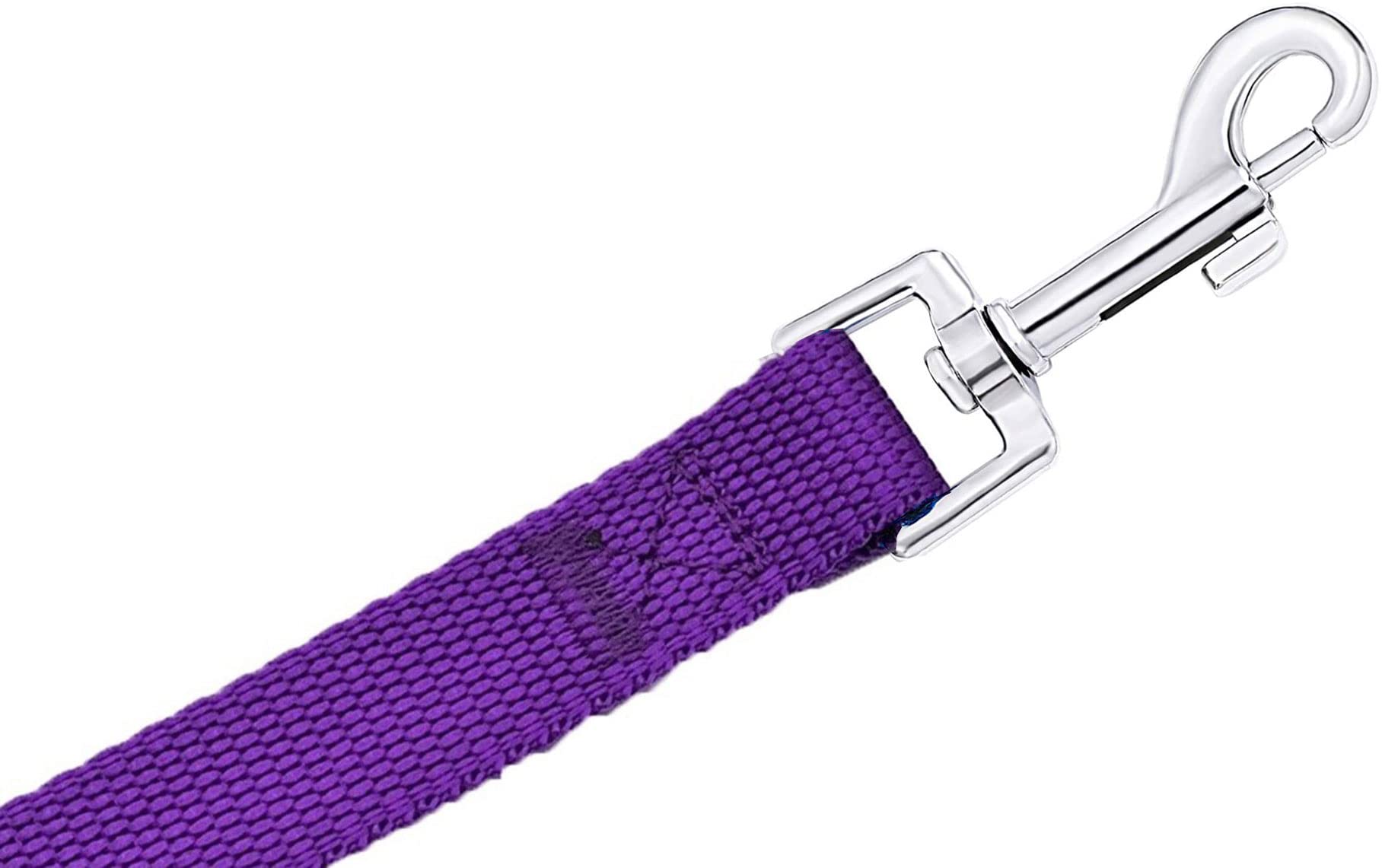 PETGOGO Long Dog Leash – 15ft To 50ft Nylon Training Lead For Recall, Camping, Backyard (Purple, 40 Ft)