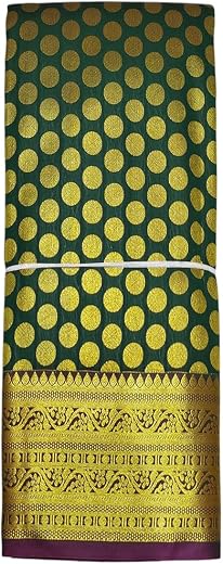 SREE KUMARAN Women's Kanchipuram Silk Pure Pattu Sarees With Blouse (VSK138-2)