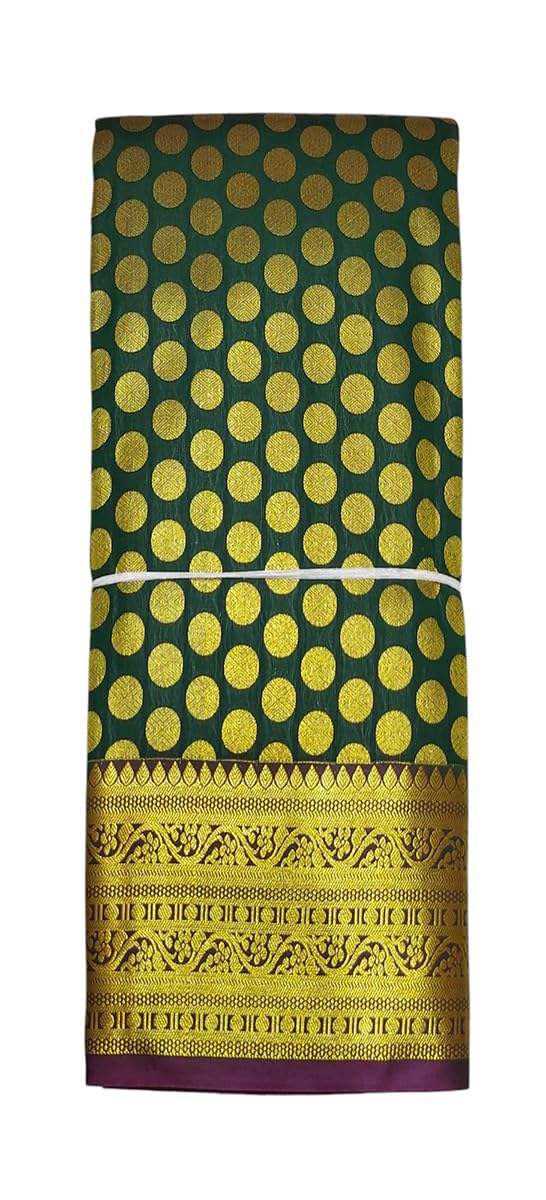 SREE KUMARAN Women's Kanchipuram Silk Pure Pattu Sarees With Blouse (VSK138-2)