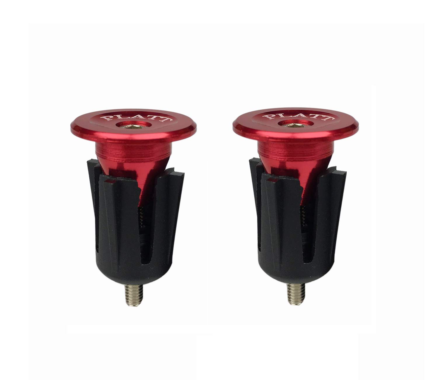 PLATT Tappi Manubrio MTB terminale del Tappo Manubrio Bicicletta Coperchio in Alluminio per Bici/MTB/Bici da Strada/BMX (1 Paio)