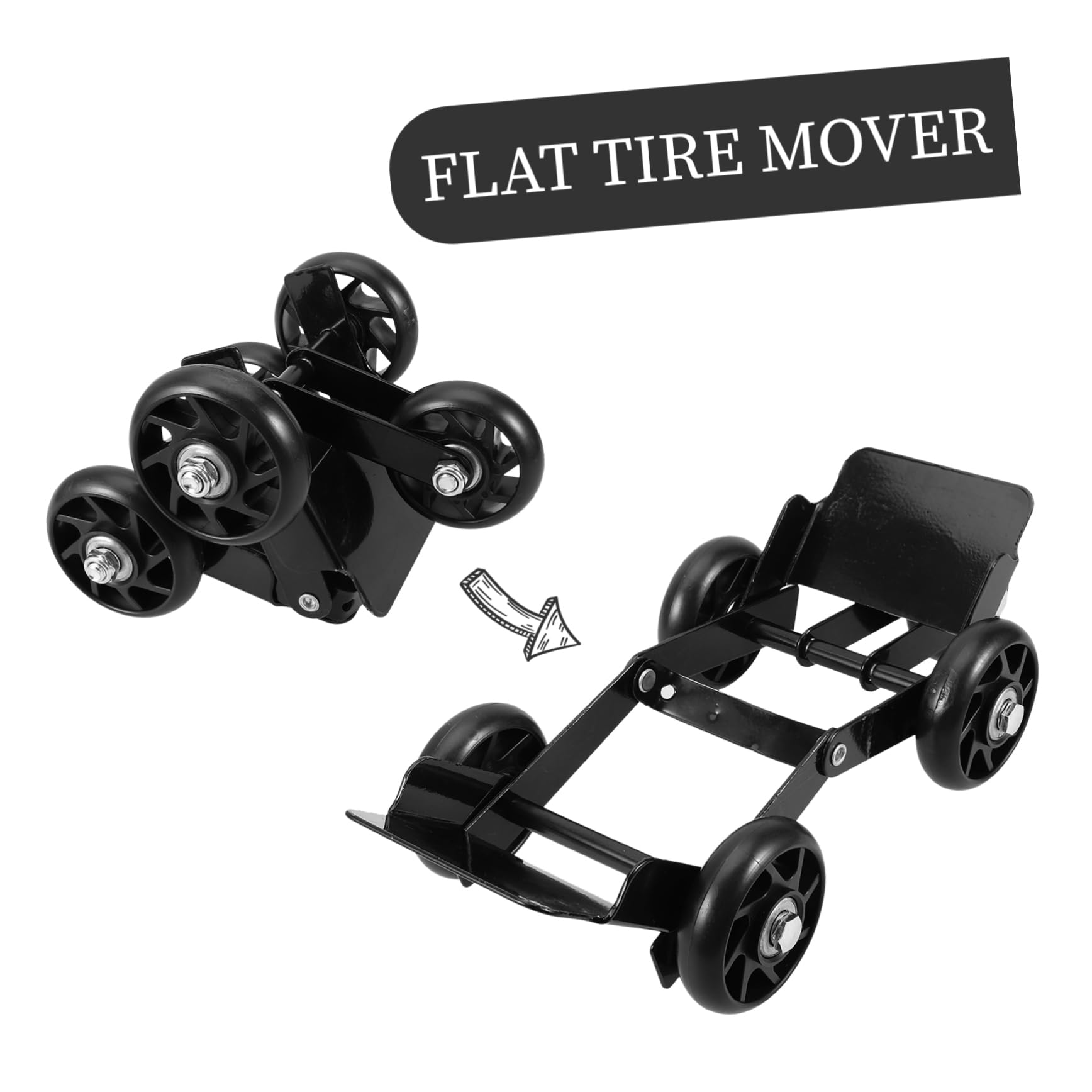Chariot à Roue pour Pneus Crevés, Aide Lourde pour Tricycles Électriques