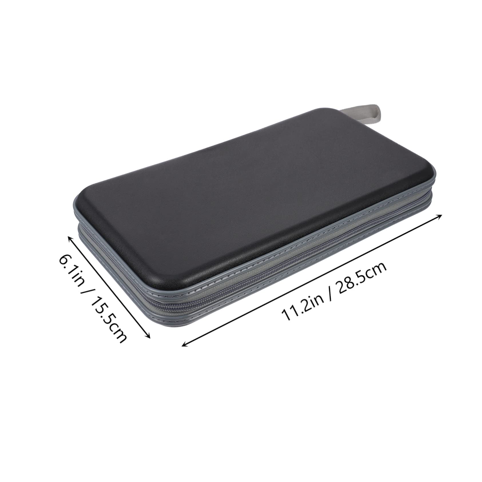 KONTONTY Capacity CD Storage Case Portable CD Bag for Discs Zipper Closure Soft Inner Pages Prevent Scratches for Home Travel Use Stylish Design
