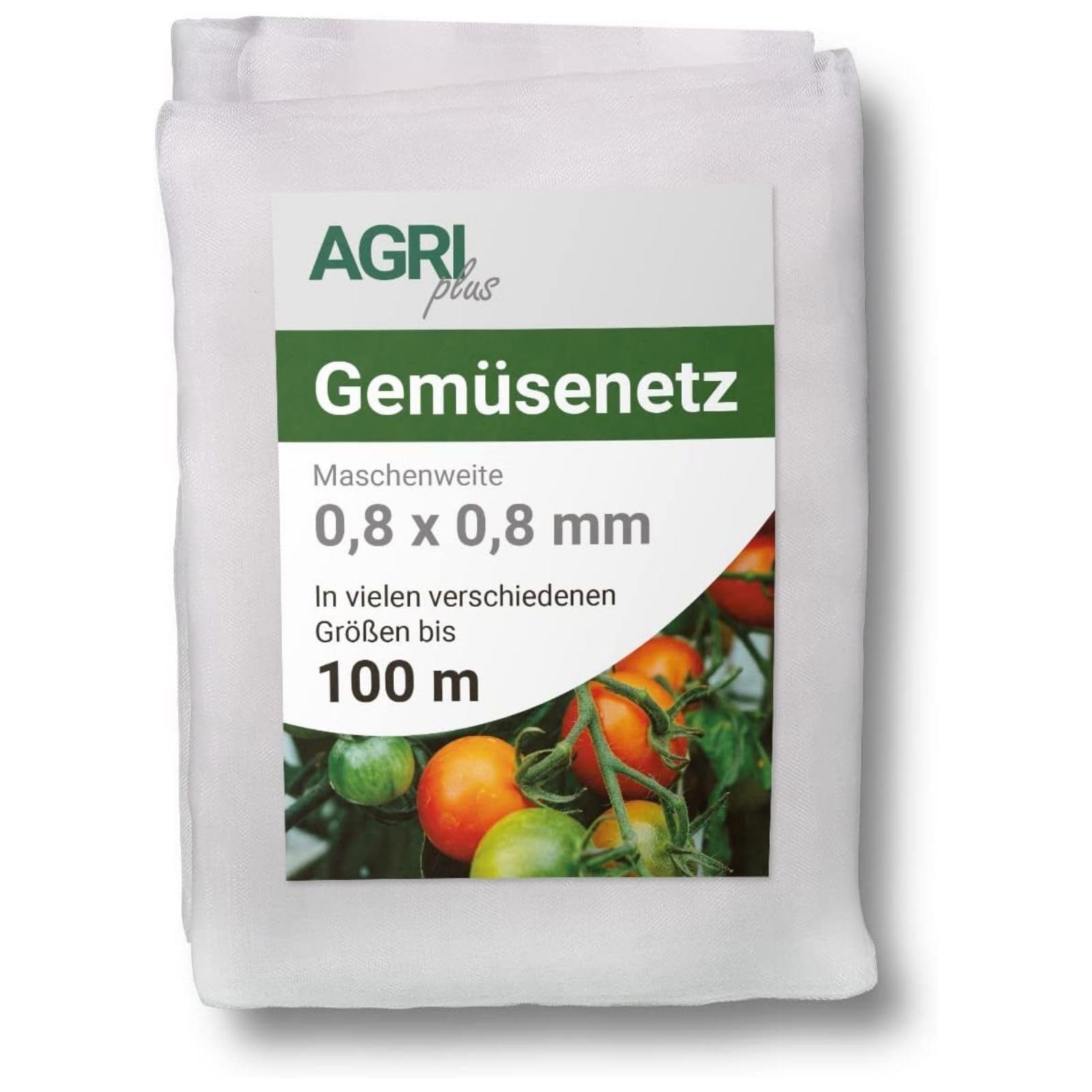 AGRI plus Gemüseschutznetz 2,5 x 30 m I Verschiedene Größen I Reißfestes Kulturschutznetz I Transparentes Netz für außen I UV-beständig & wasserdurchlässig I Maschenweite 0,8 x 0,8 mm