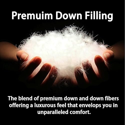 Miniatura 3 de BedTreat Edredón de lujo de plumón de ganso tamaño Queen, relleno de edredón prémium de colección de hotel para todas las estaciones con funda de