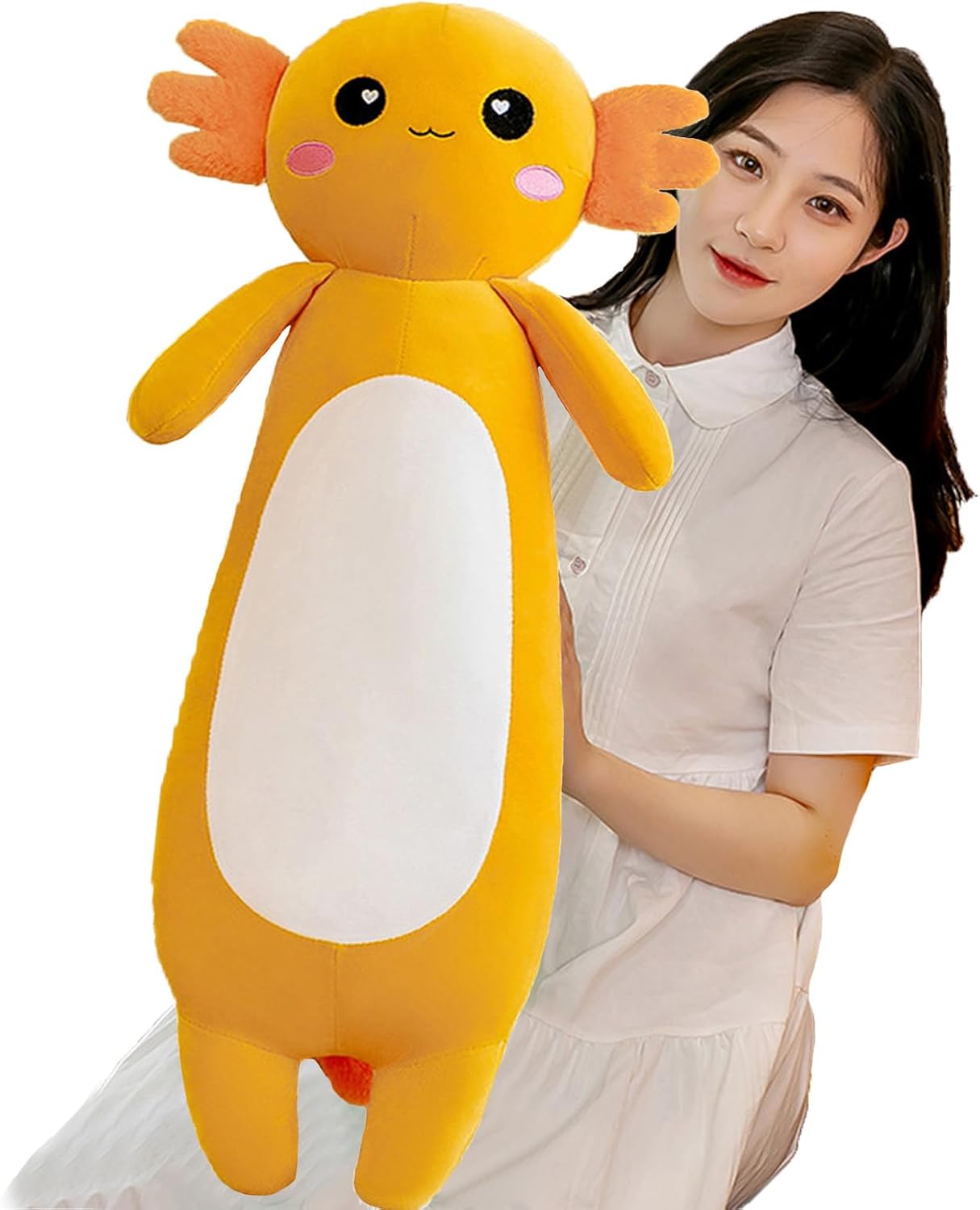 Somao Long Axolotl Plush Pillow, Cute Axolotl Stuffed