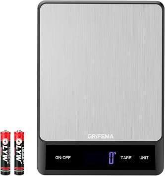 GRIFEMA GA2008 Digital Kitchen Scales with Backlit LCD 5kg/11lb