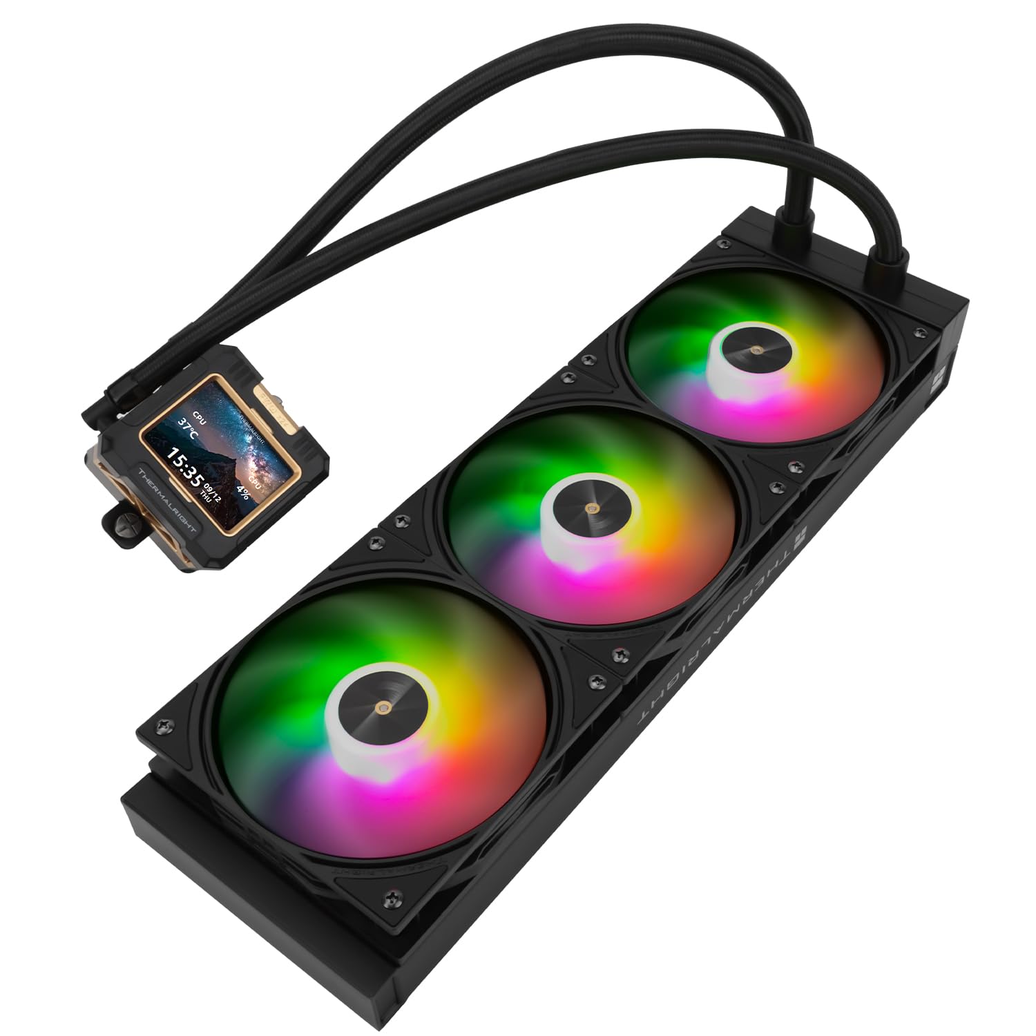 Thermalright TR FW 360 - Raffreddamento ad acqua ARGB, 360 AIO, risoluzione IPS 320 x 240, schermo LCD con display IPS da 2,4 pollici, raffreddamento CPU liquido per raffreddamento CPU AMD/Intel