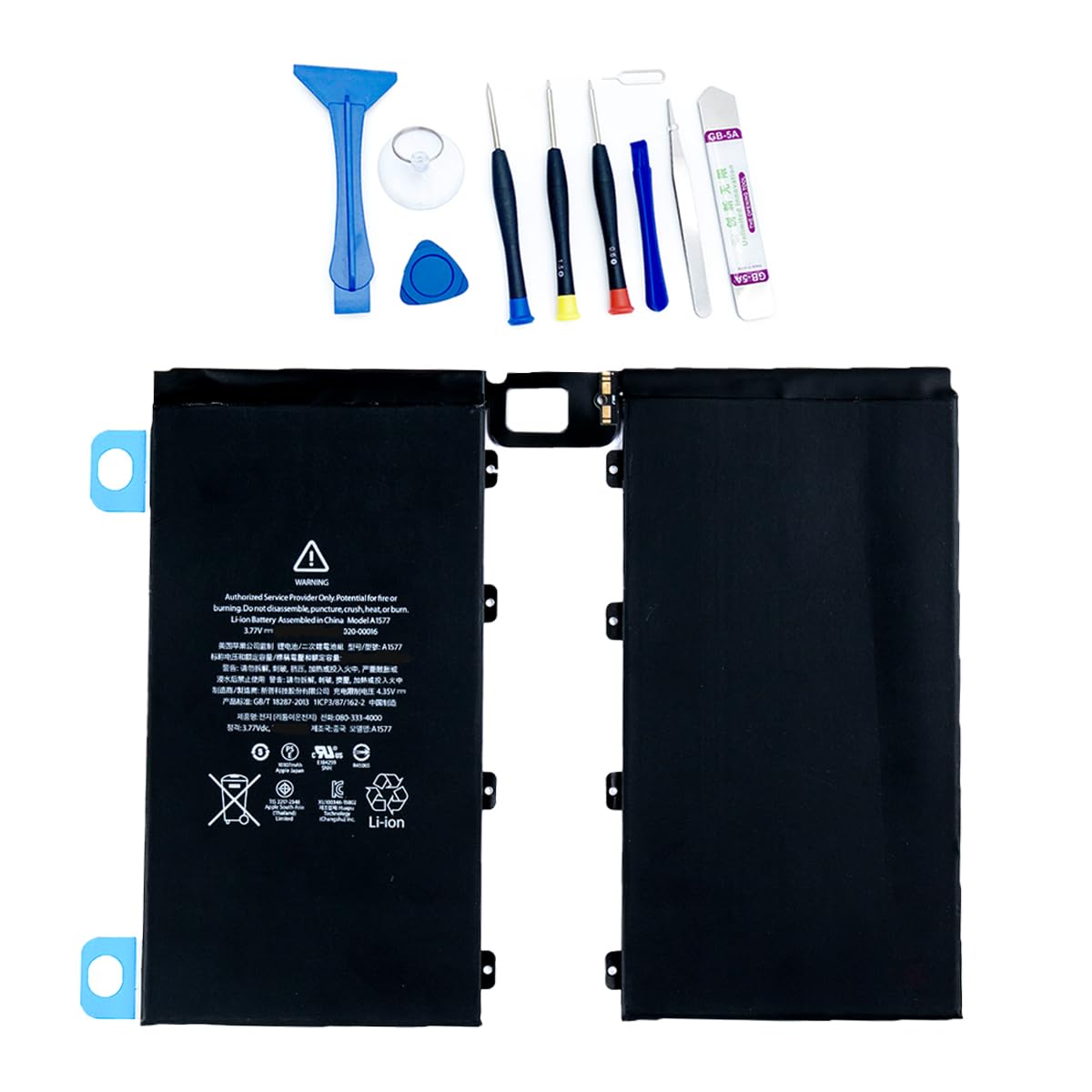 BORSCELLOR A1577 Battery 020-00016 Compatible with iPad Pro 12.9 2015 1st Generation A1584 A1652 with Tools Kit
