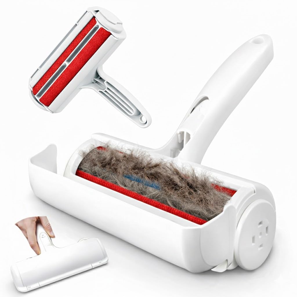 Reusable Pet Hair Removal Lint Roller for Dogs, Cats and Other Pets | Reusable Lint Remover Roller for or Sofa, Carpet, Bed & Clothes | Carpet Cleaning Brush for Home (Color May Vary)-image-24