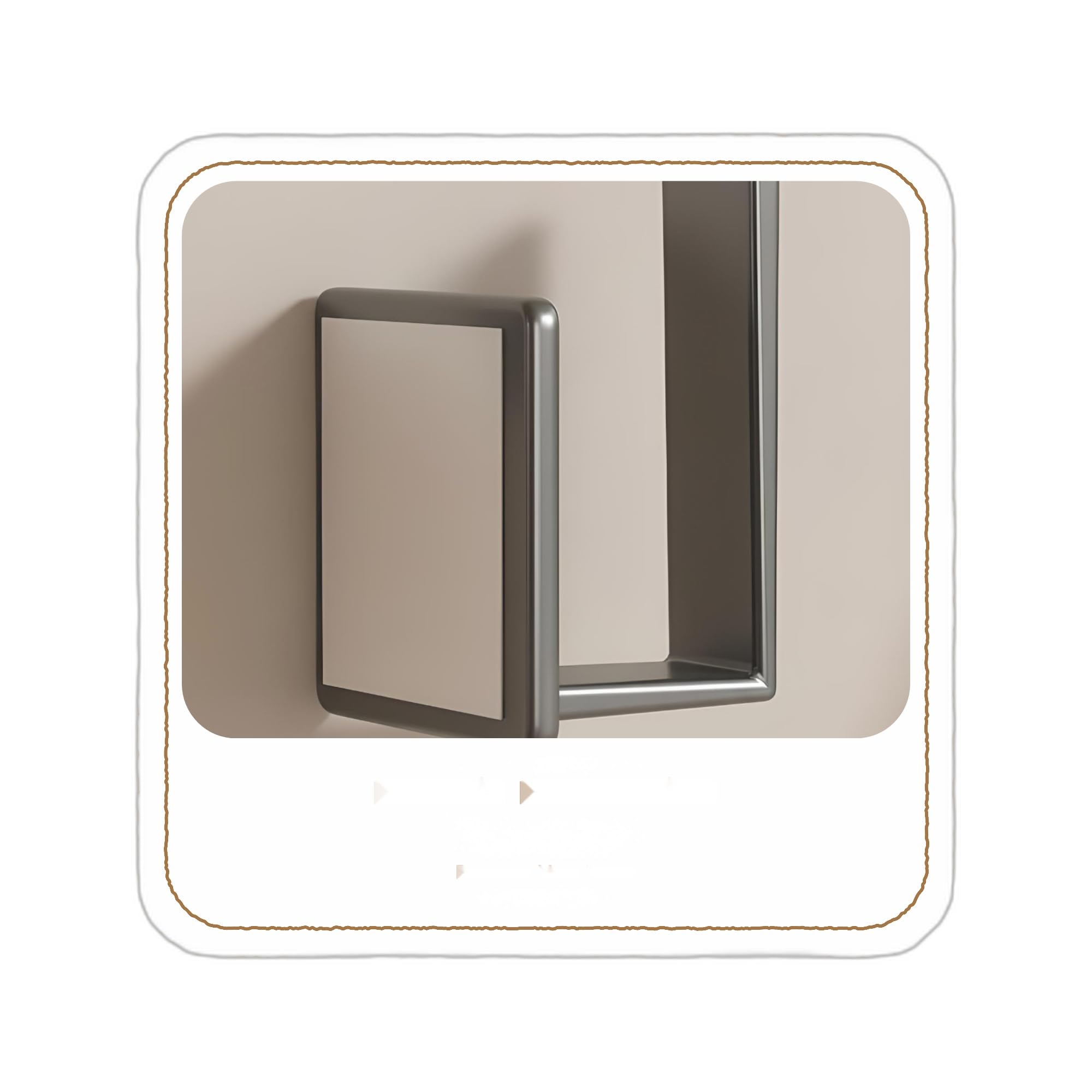 FABLOFT Router Storage Box Shelf, No-Drill Organizer, Living Room S-Gunmetal Gray 2pcs-picture-30