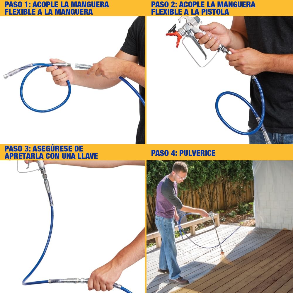 Graco 247338 Manguera flexible DuraFlex™ 3/16" נ1,2 m - para Magnum A20, A30, A45, A60, A80, A100, ProS19 y ProS21
