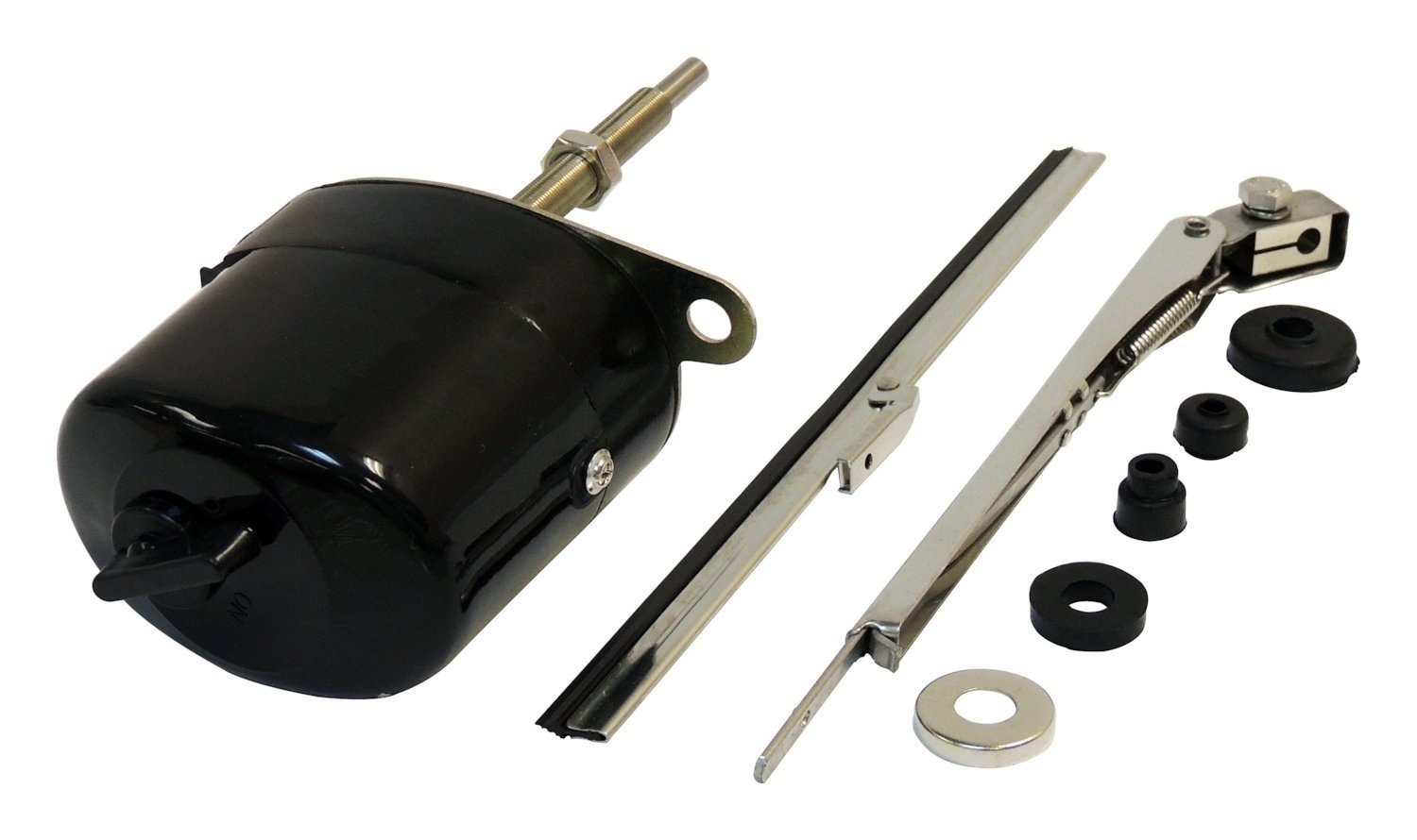 Moteur d'essuie-glace 12V Crown Automotive noir à balayage régulier et haute résistance