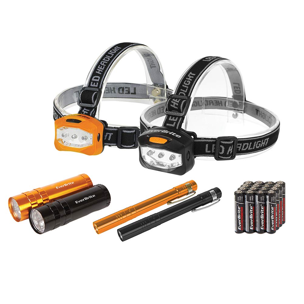 LED Flashlight, Penlight and Headlamp Combo