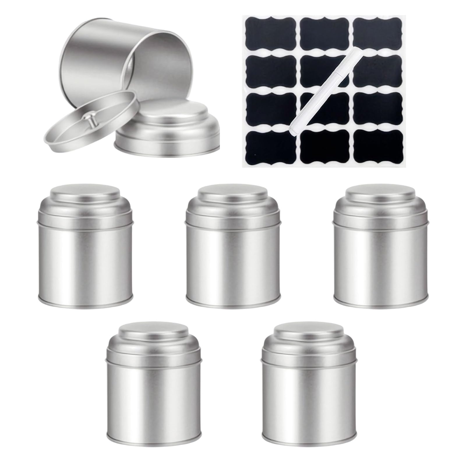 APGLSXY Sealed Tin Tea Canister for Loose Leaves Preservation Large Capacity Kitchen Storage Modern Bulk Tea Jars