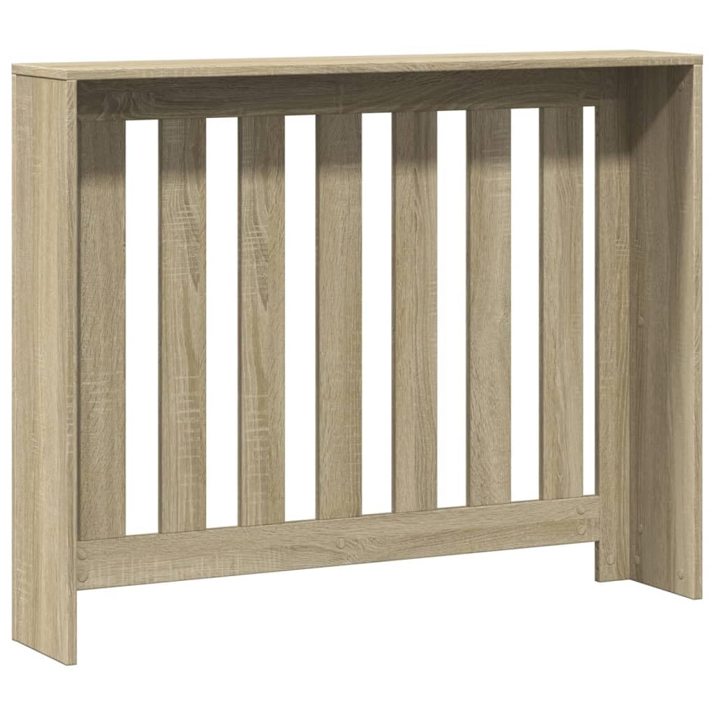 IKAYAA Cubre Radiadores 104x20x82 cm Cubierta de Radiador Madera con Estante Superior para Salón Dormitorio Oficina Roble Sonoma