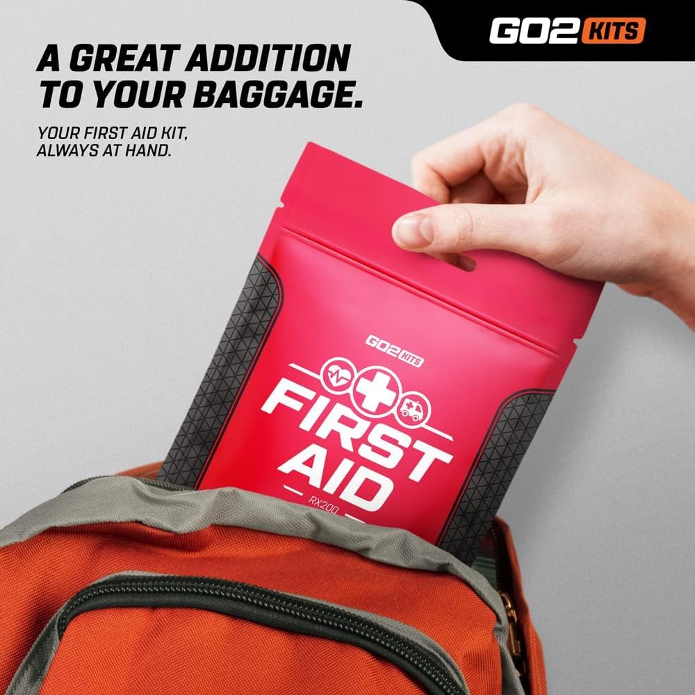 38-Piece First Aid Kit 2.0, Basic Plus Emergency First Aid Kit for Home, Work & Travel, Red, 38 Pieces, 10-Pack (RX200)