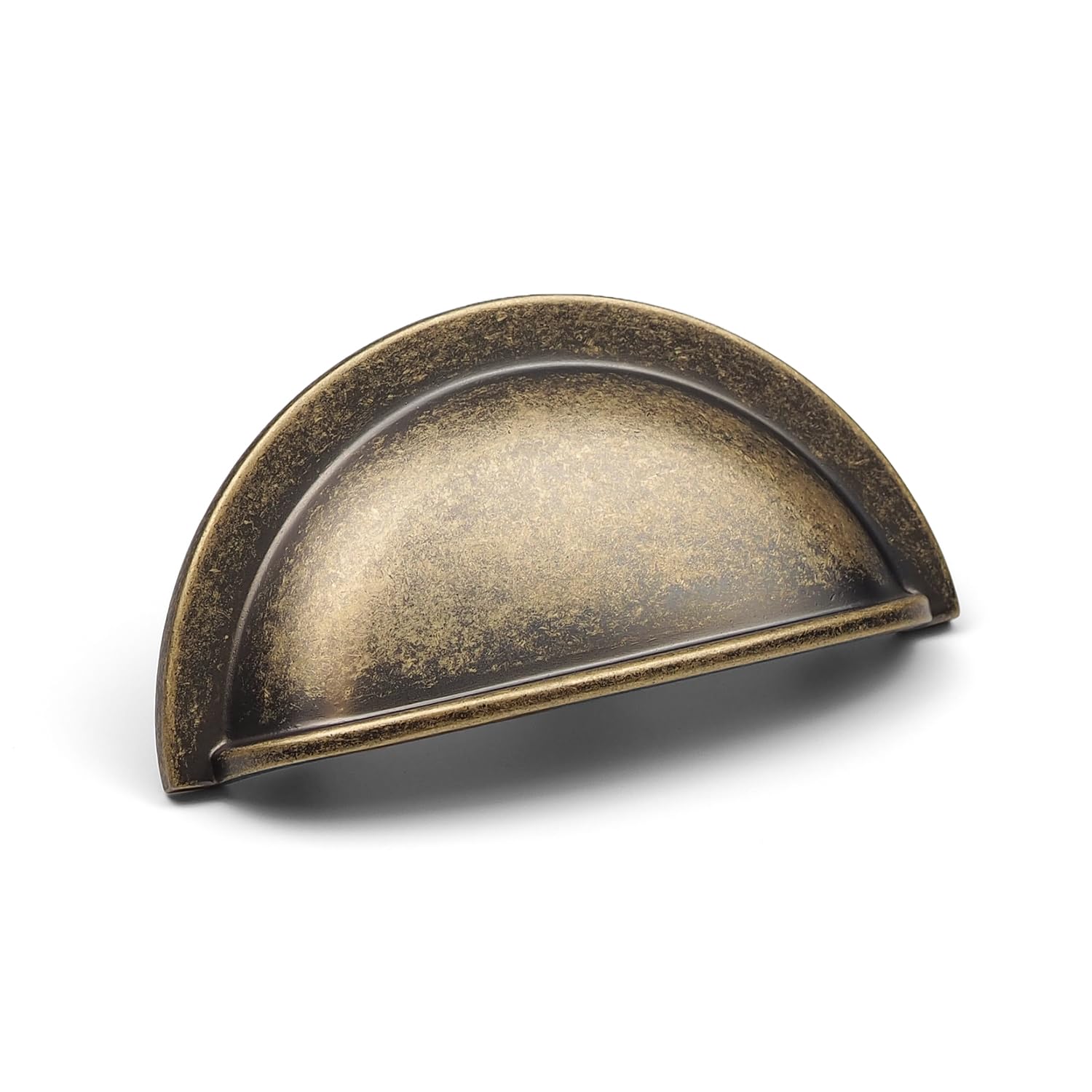 (64Mm Cup) Antique Brass Traditional Cup Or Knob Cabinet Handle 5056767303675