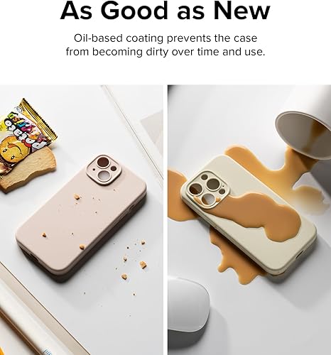 Miniatura 7 de Ringke Funda magnética de silicona compatible con MagSafe diseñada para iPhone 15 Pro Max, se siente aterciopelada, ligera, delgada, linda, suave,