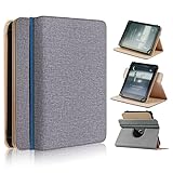 INSOLKIDON Compatible with Sony PRS-T1/T2/T3/T3S 6 inch Tablet case, Full Coverage Ultra Slim Leather Cover Case with Folding Stand Cover Rugged with Auto Sleep/Wake (Grey)