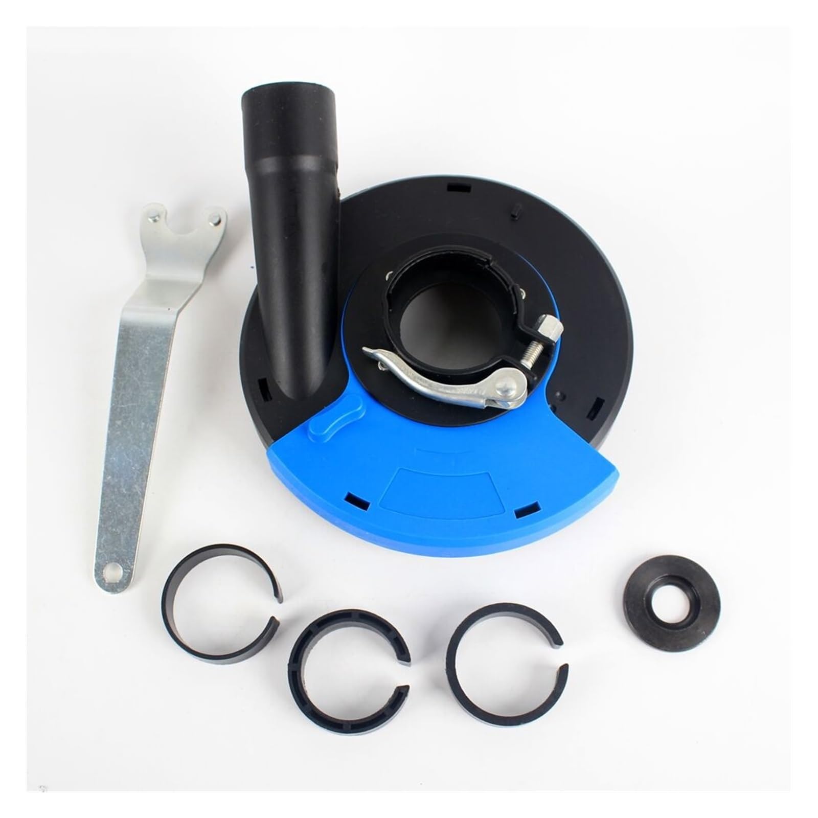 Zklgs 5 In Dust Shroud Grinder Dust Shroud, 125/180Mm Angle Grinder Dust Shroud Cover Kit With Concrete Diamond Wheel Universal Surface Grinding Dust Collection Cover(5 In Dust Shroud)