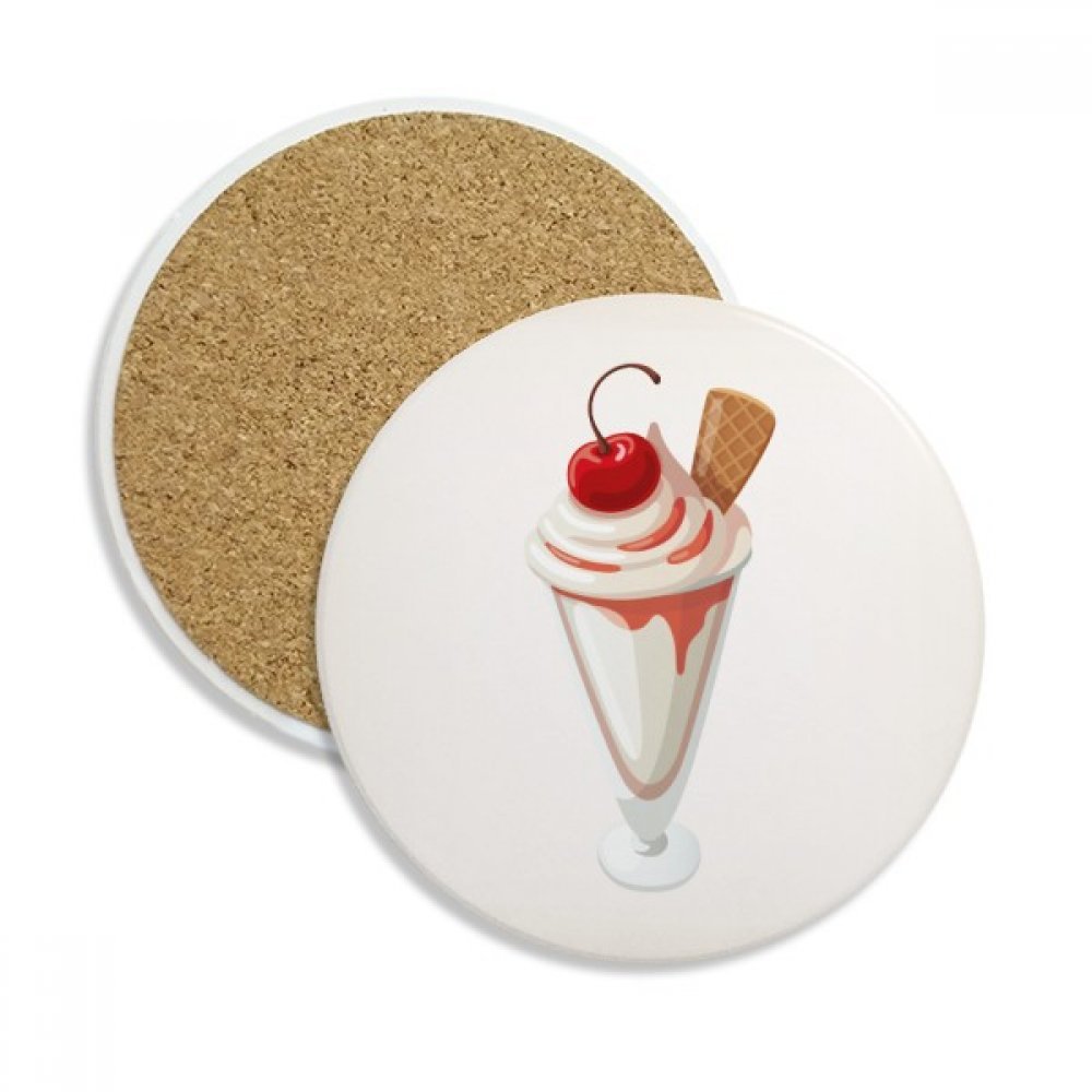 Tasse porte-absorbant en céramique fine au design de cerise sucrée