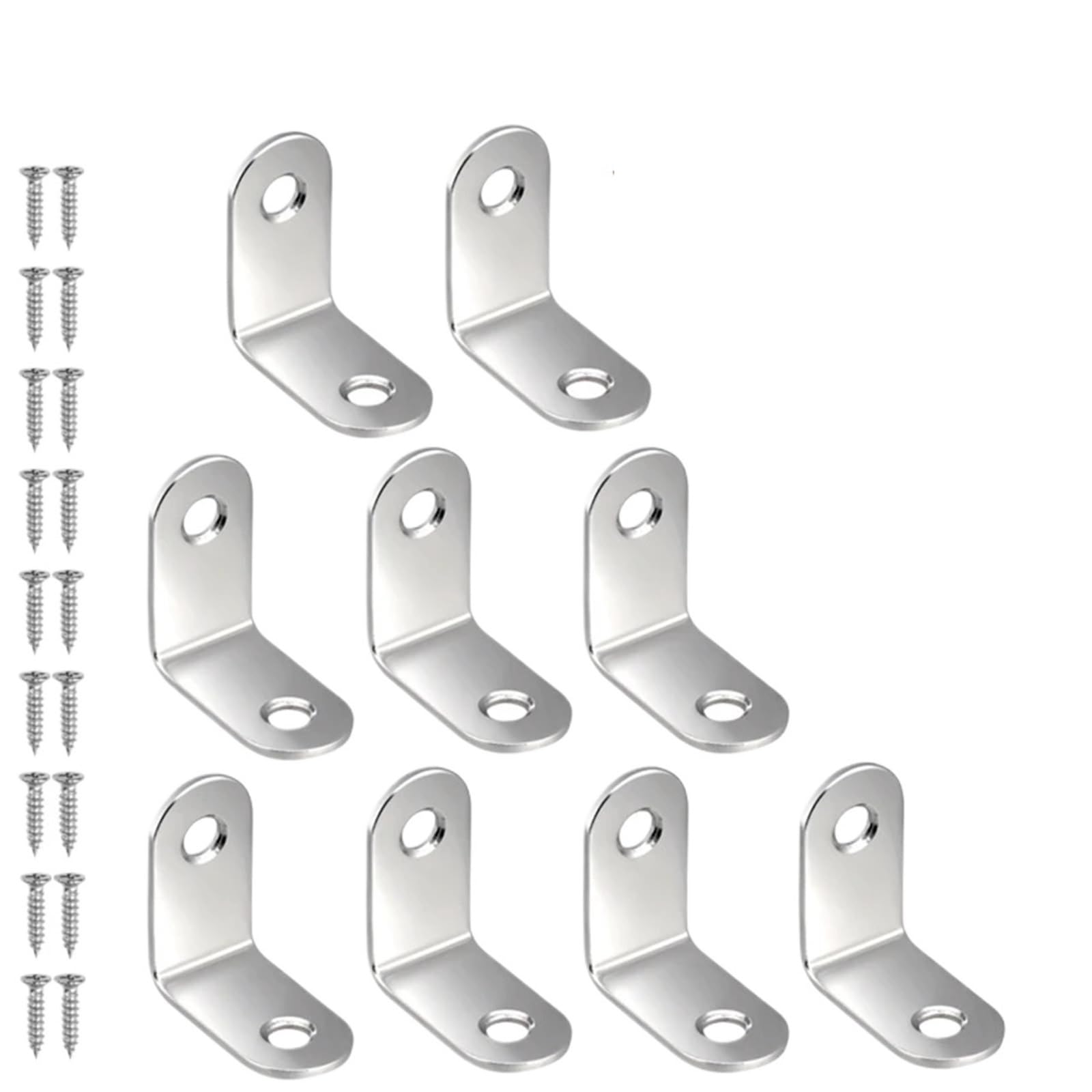 40 Stück Edelstahl-Regalhalterung, 30 x 30 x 16 mm, Winkel-Eckstütze for die Schrankreparatur