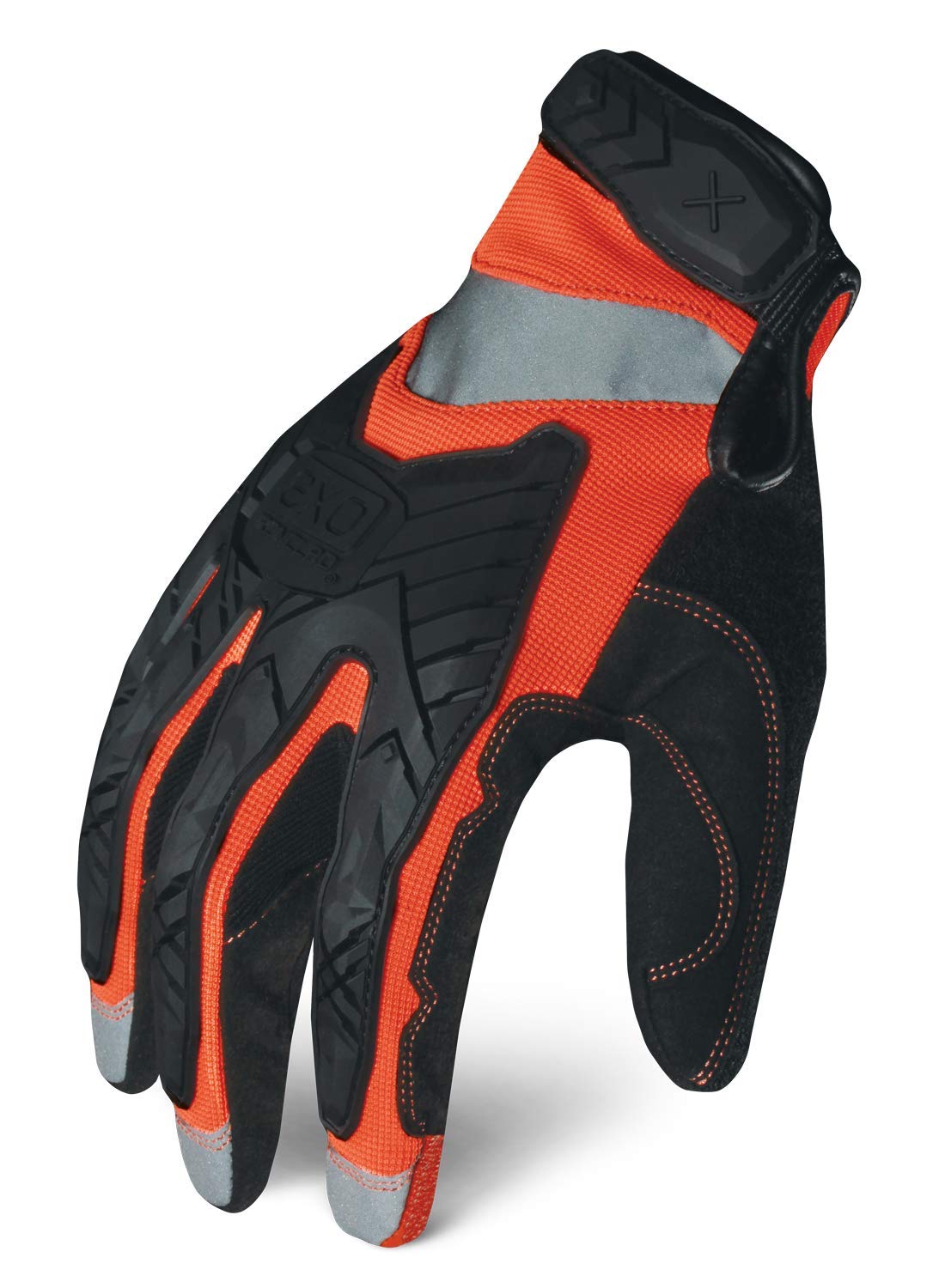 Ironclad Work Gloves Impact Protection Gloves, Hi-viz Orange & Black, X-Large