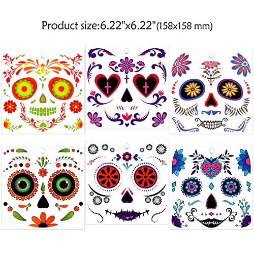 HOWAF Halloween Face Temporary Tattoos - Image 3