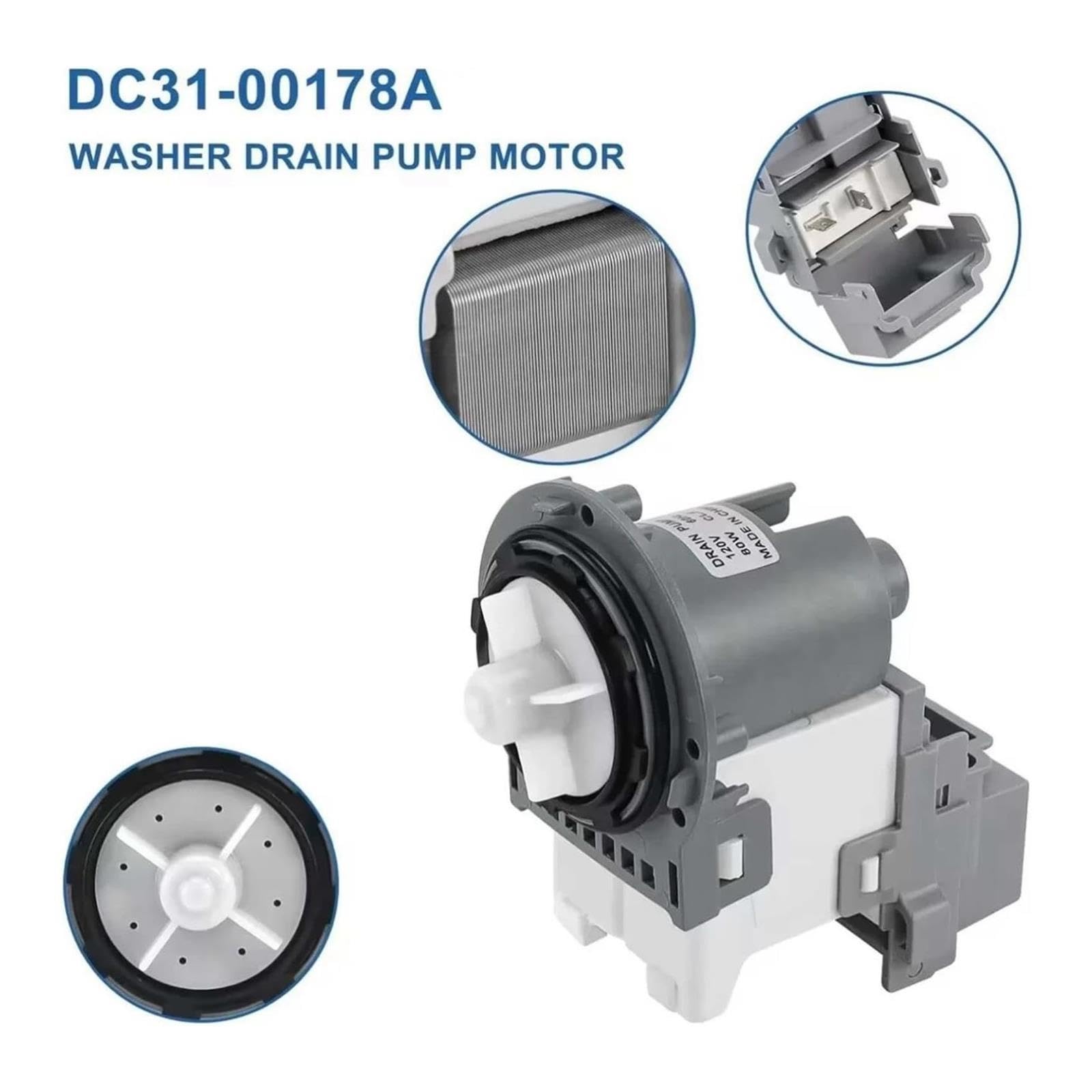 Motor De La Bomba De Drenaje De La Lavadora 120V DC31-00178A