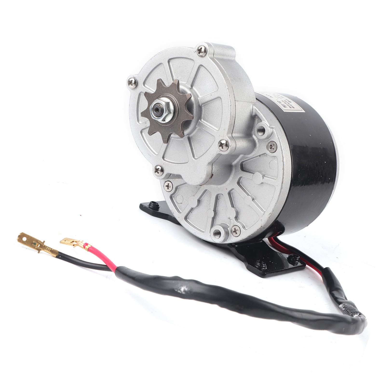Motore Elettrico 12V 250W con Riduttore di Velocità, Dotato di Pignone a 9 Denti, per Scooter e Motori a Corrente Continua Spazzolati